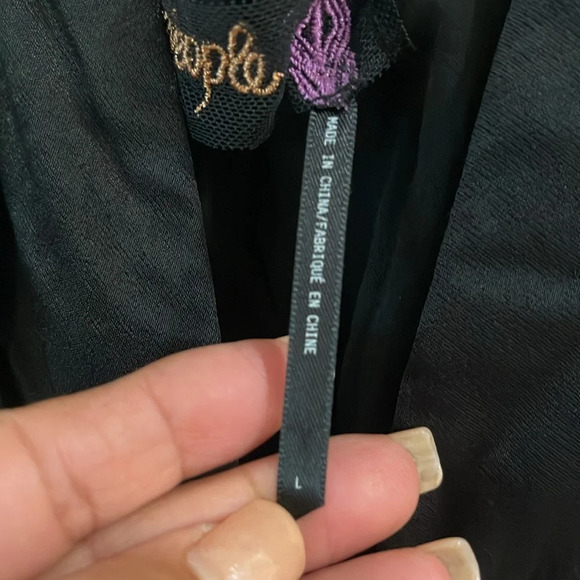 Free People Lexy Dress Long Maxi Boho flowy sleeveless edgy Black size large - Picture 7 of 15